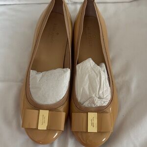 Kate Spade Tan Bow Flats